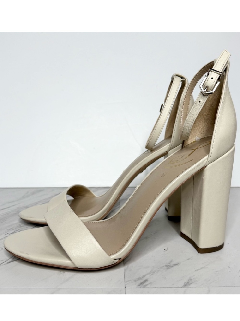 Sam Edelman Yaro Leather Block Heel Sandal 10M